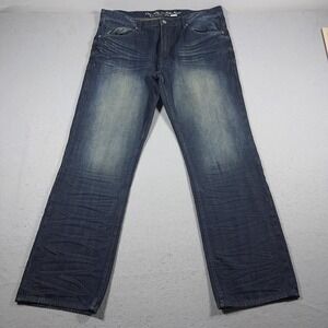Buffalo Jeans Mens 38x32 Blue Dayton Slim Straight Denim Dark Wash